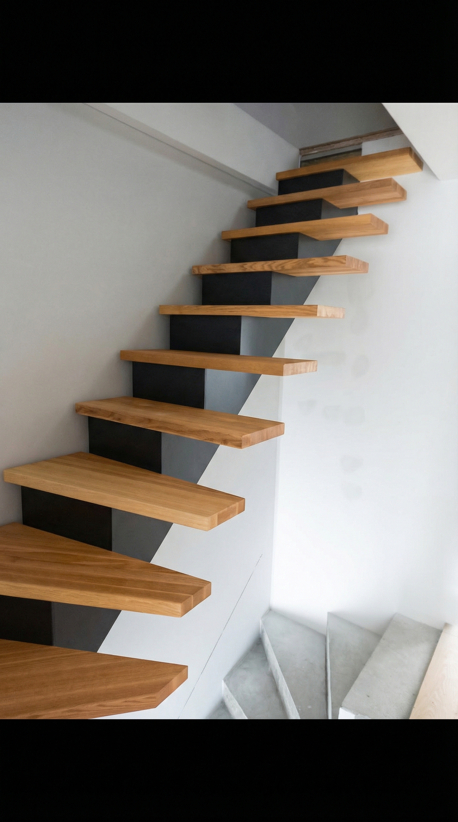 Balti modernūs laiptai